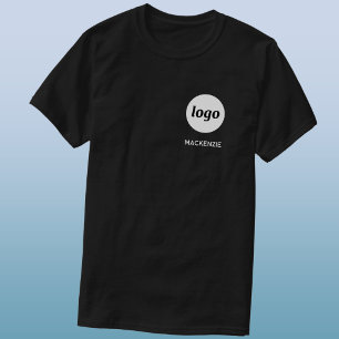 Camiseta de negocios con nombre o texto de logotip