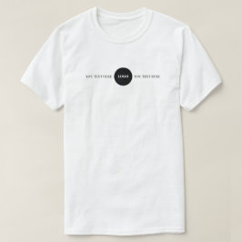 Camiseta de negocios con texto de logotipo persona