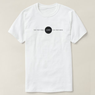 Camiseta de negocios con texto de logotipo persona