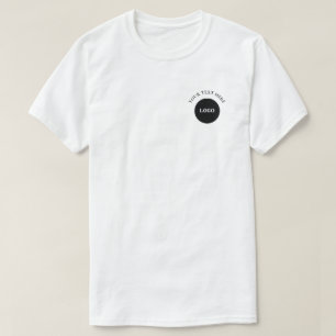 Camiseta de negocios con texto de logotipo persona