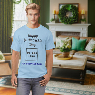 Camiseta de Negocios de San Patricio Azul Claro