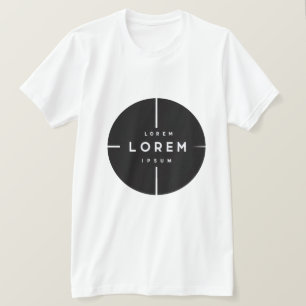 Camiseta de negocios simple con logotipo y texto –