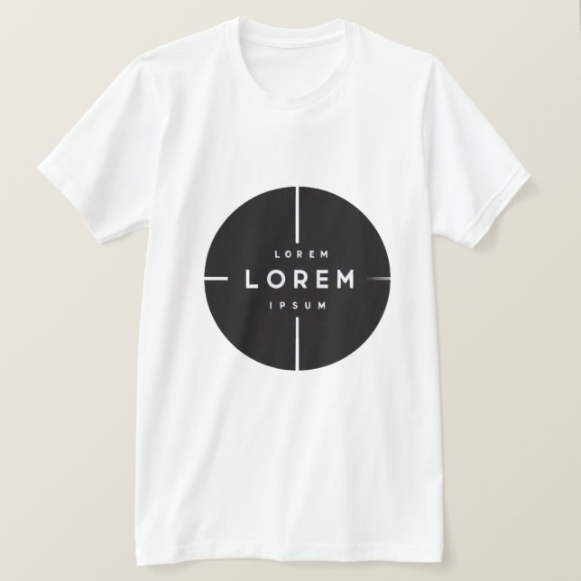 Camiseta de negocios simple con logotipo y texto – (Anverso del diseño)