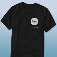 Camiseta de negocios simple con logotipo y texto