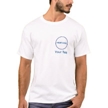 Camiseta de negocios simple con logotipo y texto