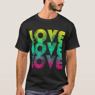 Camiseta de neón de los años 80 del amor