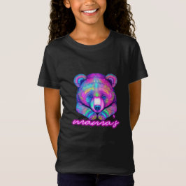 Camiseta de neón de oso de mamá