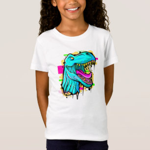 Camiseta de neón impresionante de T Rex