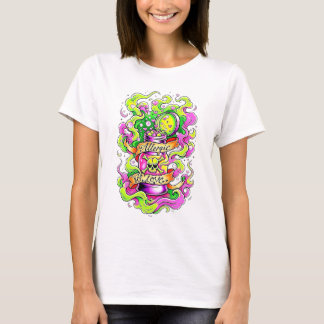 Camiseta de neón intermitente alérgica al amor