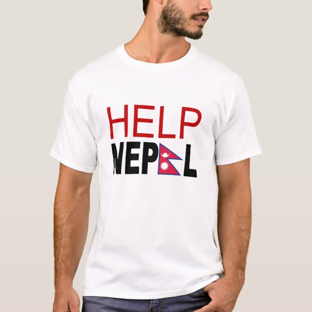 Camiseta de Nepal de la ayuda (Anverso)