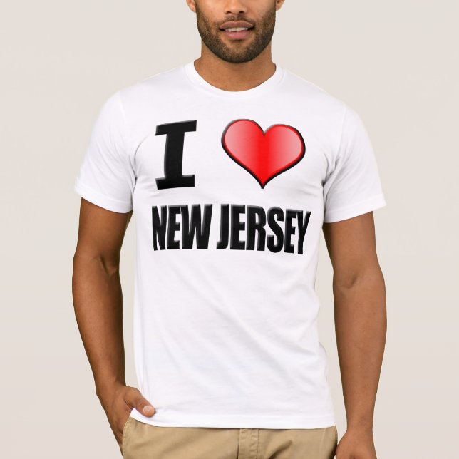 Camiseta de New Jersey del ♥ I - para hombre (Anverso)