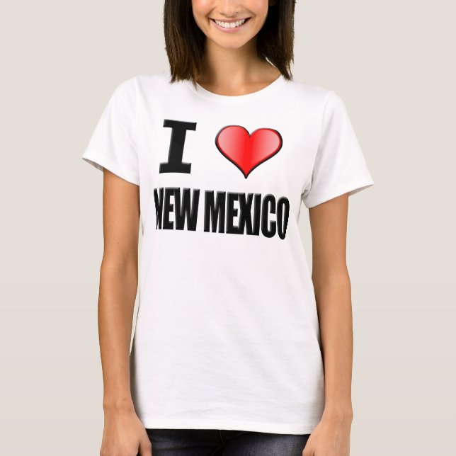 Camiseta de New México del ♥ I - mujeres (Anverso)
