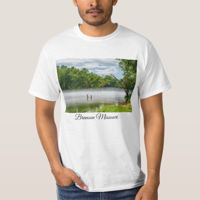 Camiseta de niebla veraniega del lago Taneycomo (Anverso)