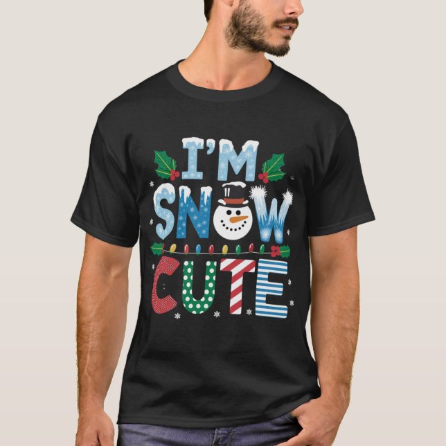 Camiseta de nieve: Adorables vibraciones de invier (Anverso)