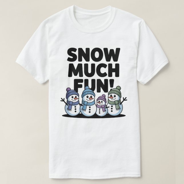 Camiseta de nieve divertida del muñeco de nieve (Diseño del anverso)