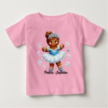 Camiseta de niña bailarina de jengibre linda