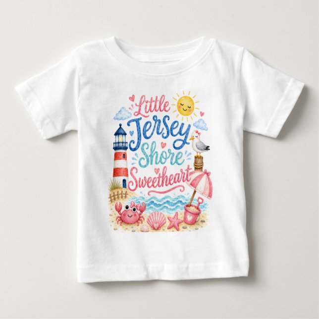 Camiseta de niña bebé Jersey Shore (Anverso)
