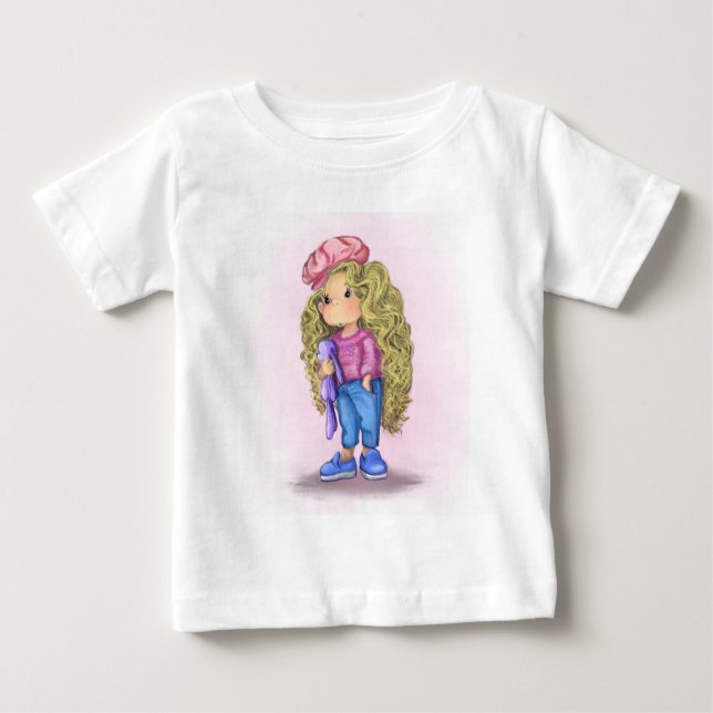 Camiseta de niña bebé linda (Anverso)