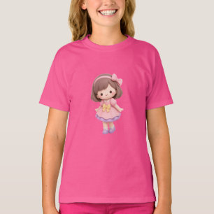 Camiseta de niña Chibi linda para niñas