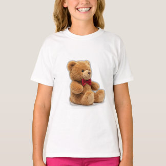 Camiseta de niña con arte de osito de peluche clás