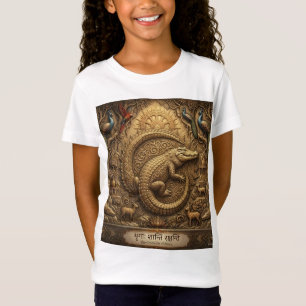Camiseta de niña con arte de patrimonio antiguo pe