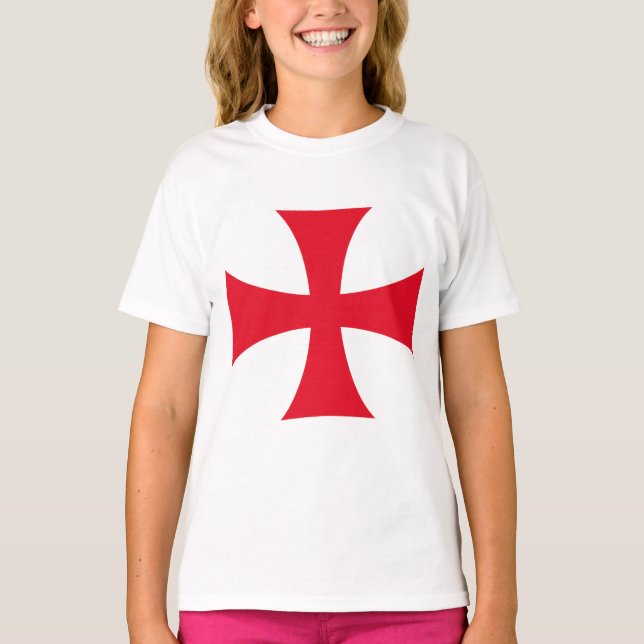 Camiseta de niña con cruz templaria (Anverso)