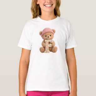 Camiseta de niña con diseño de osito de peluche y
