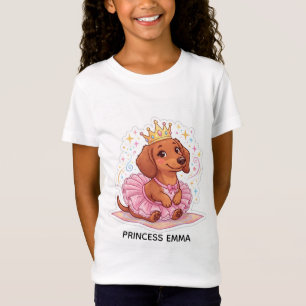 Camiseta de niña con nombre personalizado Princesa