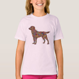 Camiseta de niña con silueta de Labrador Retriever