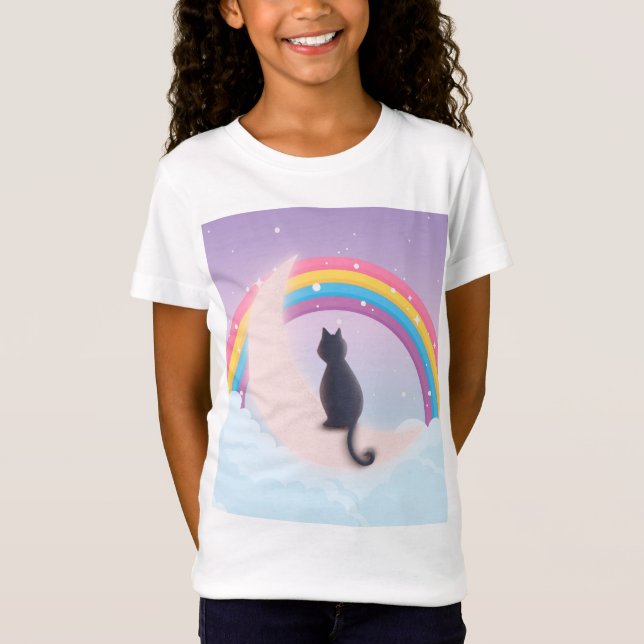 Camiseta de niña con un arcoíris (Anverso)