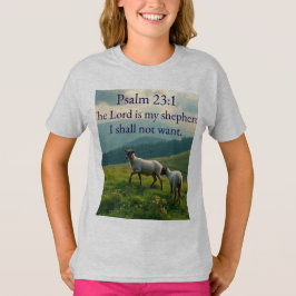 Camiseta de niña con versículo bíblico Salmo 23:1