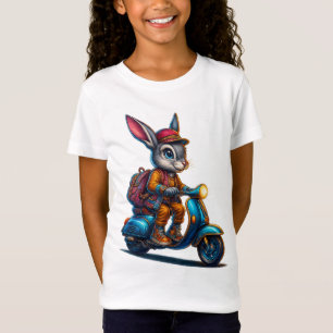 Camiseta de niña conejita de aventura 