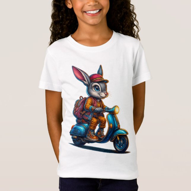 Camiseta de niña conejita de aventura  (Anverso)