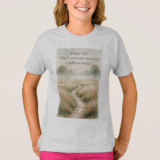 Camiseta de niña cristiana con versículo bíblico d