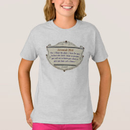 Camiseta de niña cristiana de Jeremías 29:11