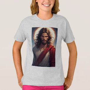 Camiseta de niña cristiana intensa de Jesucristo