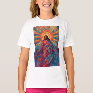 Camiseta de niña cristiana Jesús Resucitado Colori