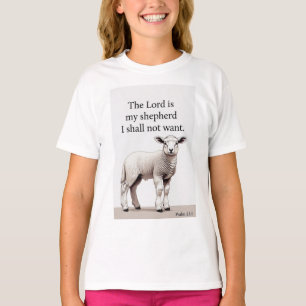 Camiseta de niña cristiana Salmo 23:1