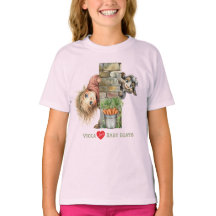 Camiseta de niña curiosa y cabra curiosa