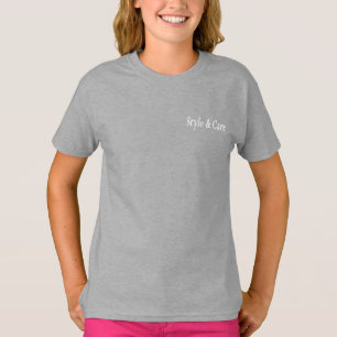 Camiseta de niña de acero ligero con nombre de mar