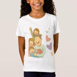 Camiseta de niña de amor familiar