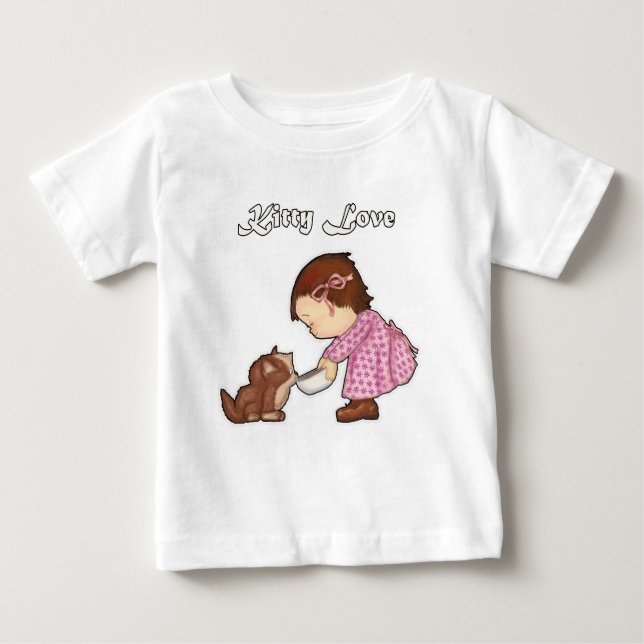 Camiseta de niña de dibujos animados linda (Anverso)
