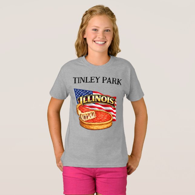 Camiseta de niña de Illinois (Anverso completo)