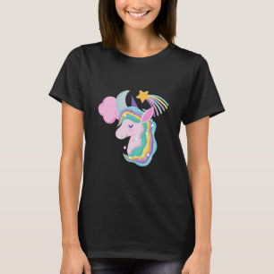 Camiseta de niña de Noche Mágica Unicornio Nocturn