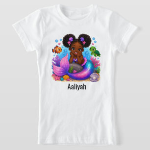 Camiseta de niña de sirena adorable para niños