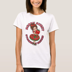 Camiseta de niña de sueños de fresa dulce