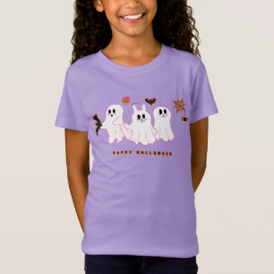 Camiseta de niña   Fantasmas divertidos posando pa