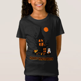 Camiseta de niña Feliz Halloween