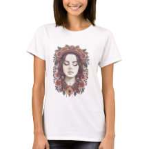 Camiseta de niña floral boho hermosa