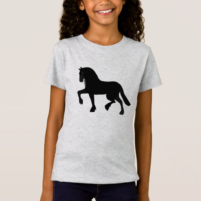 Camiseta de niña frisona (Anverso)